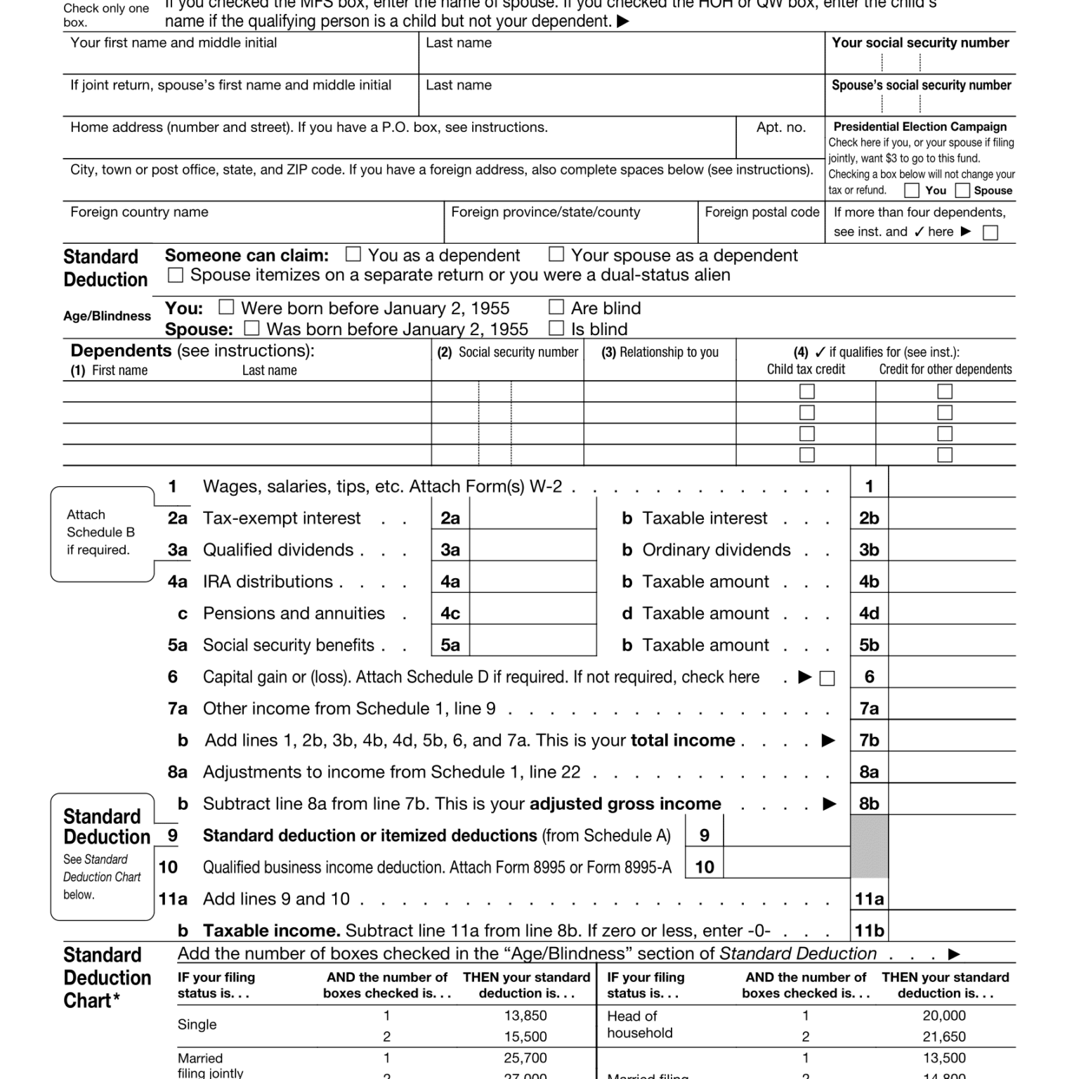 2021 Standard Deduction Over 65 Standard Deduction 2021