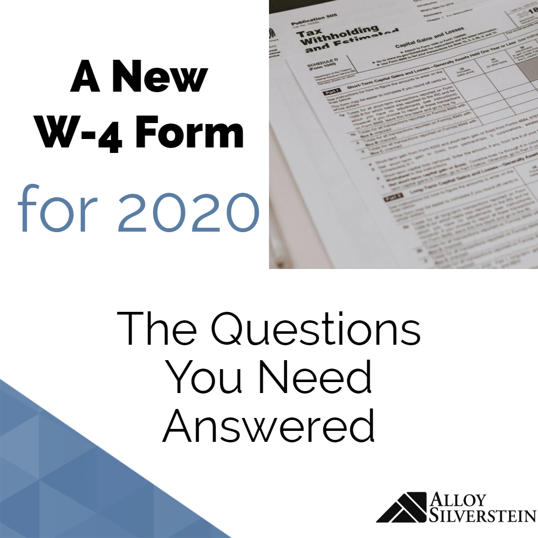 A New Form W-4 For 2020 - Alloy Silverstein regarding Pennsylvania W4 Form 2025