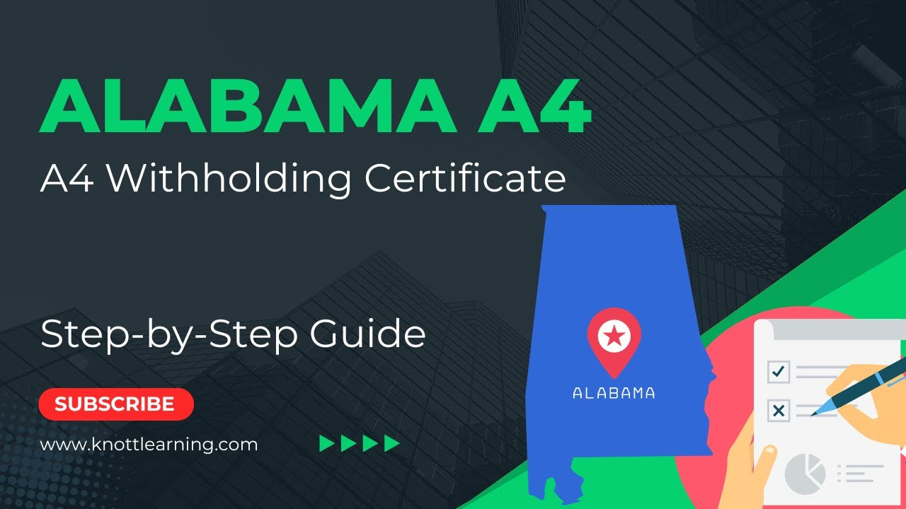 Alabama A4 Employee Withholding Certificate - How To Prepare For Single  Filer with regard to Alabama W4 Form 2025