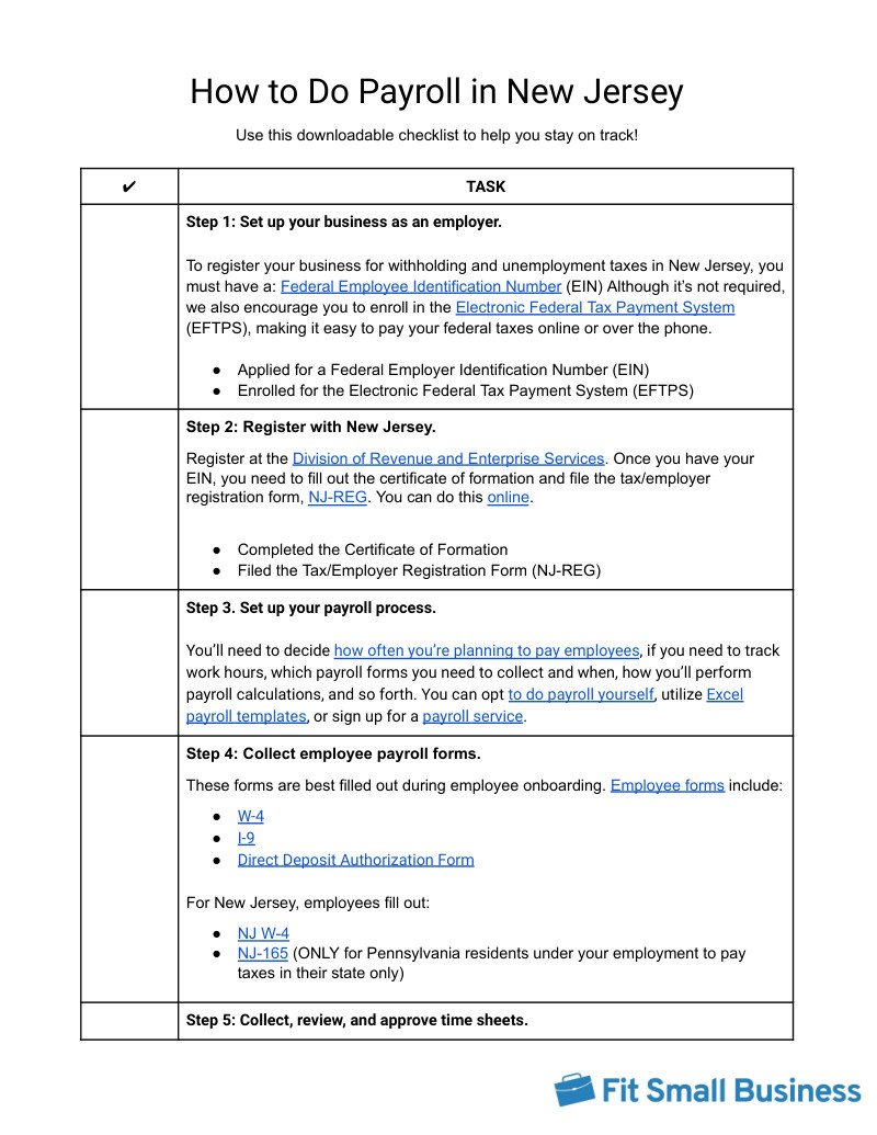 How To Do Payroll In New Jersey: A Small Business Guide regarding 2025 NJ W4 Form