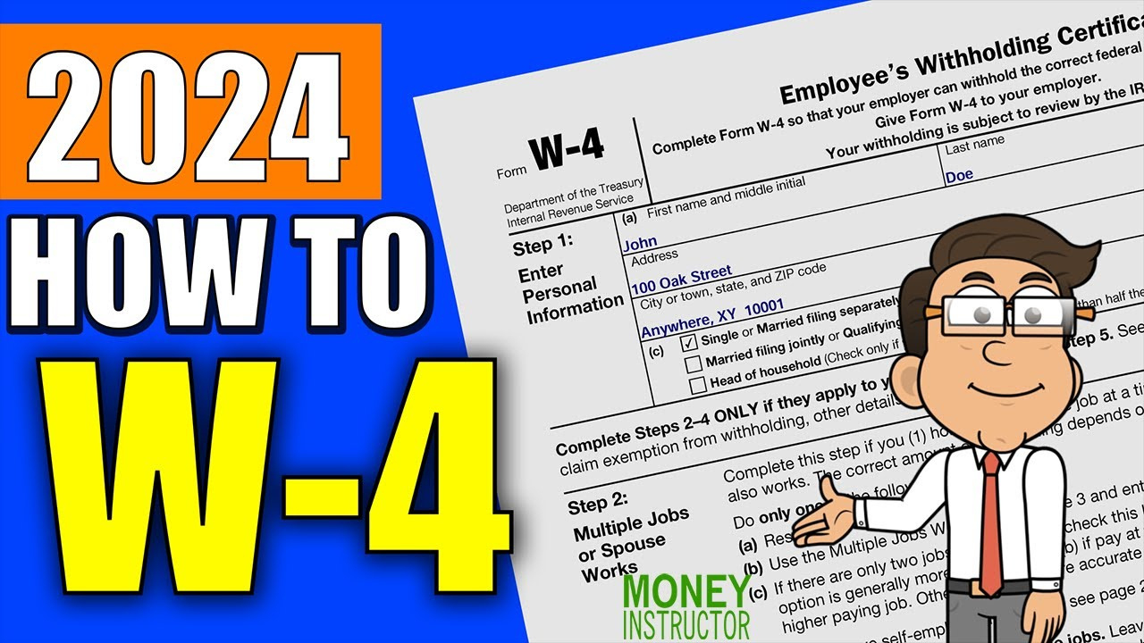 How To Fill Out An Irs W-4 Form | 2024 W4 Tax Form | Money Instructor inside 2025 W4 Form Fillable