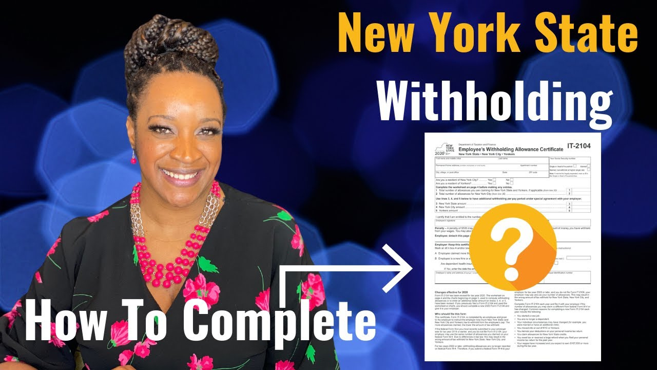 How To Fill Out New York State Tax Form intended for NYS W4 Form 2025