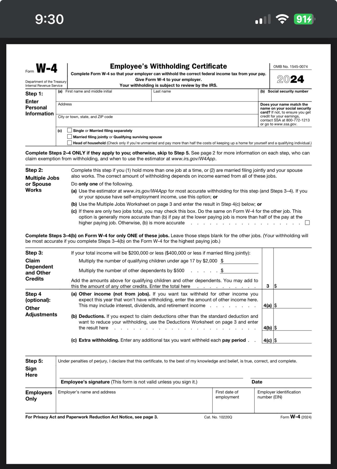 How To Fill Out The 2024 W-4?!? : R/Tax for 2025 W4 Form PDF