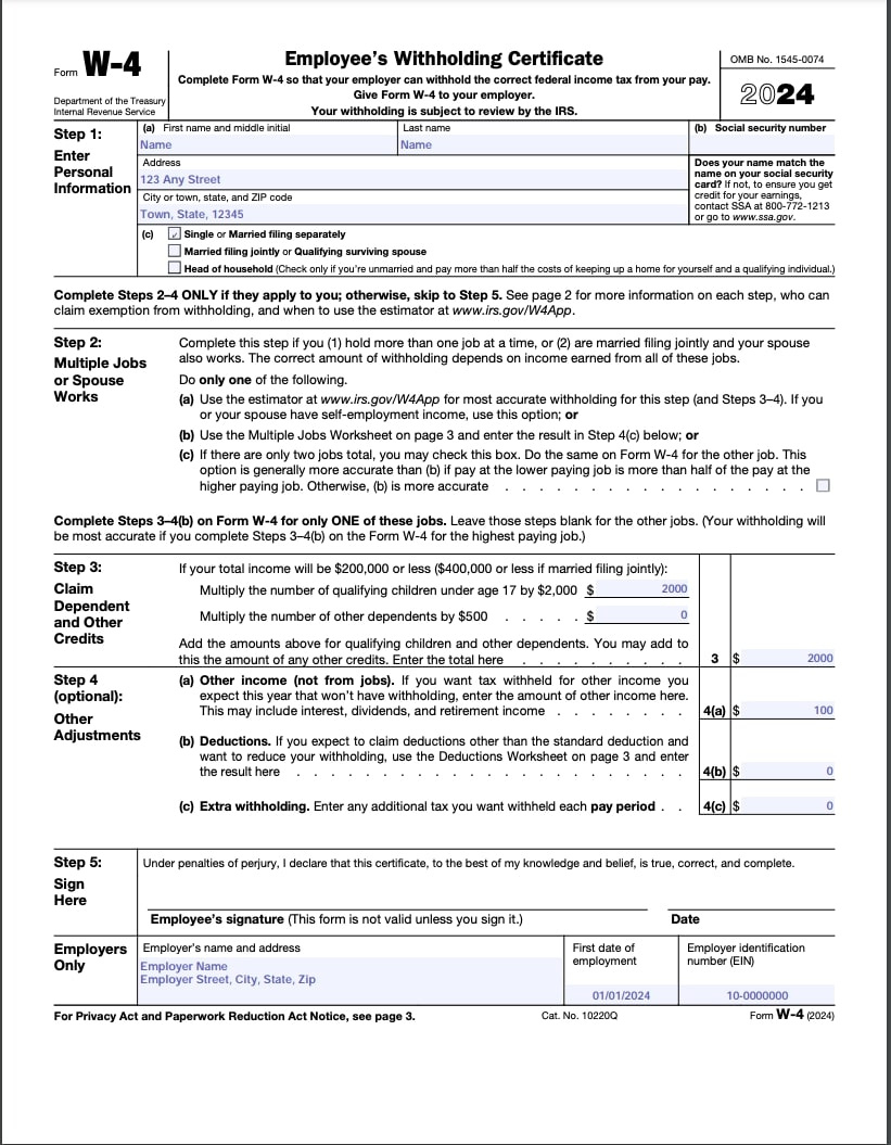 What Is A W-4 Form? Guide To Tax Witholding pertaining to MI W4 2025 Form